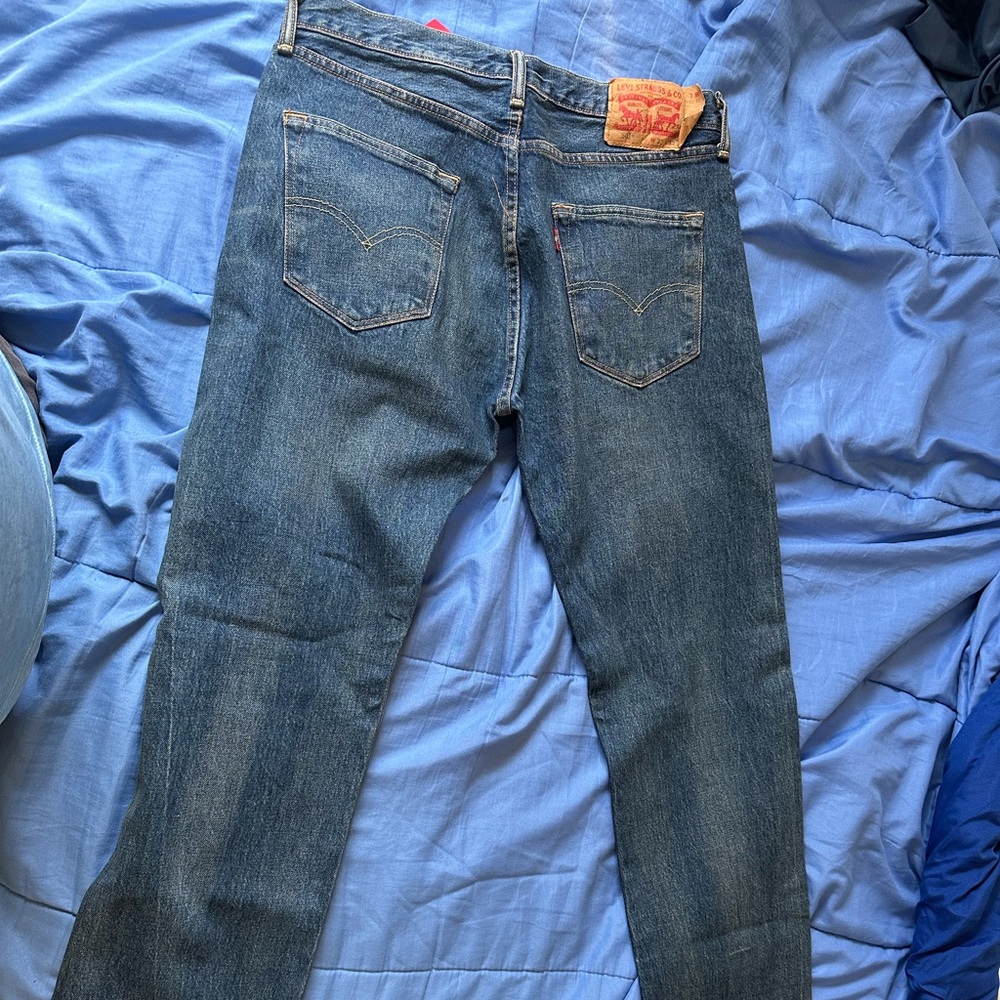 Levis 501 Original Men’s Jeans Size 33x32 Blue Stretch Regular Straight Leg